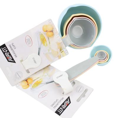 China Viable Customized Wholesale Colorful Plastic Measuring Spoon Restaurant Melamine Spoon Set for sale