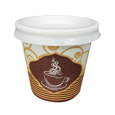 China Disposable 6oz Disposable Cold Drink Soft Paper Cup With Lid for sale