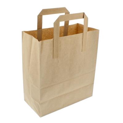 China Disposable Recyclable Kraft Paper Bag Shopping Bag Gift Bag With Handles for sale