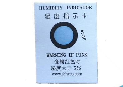 China Blue To Pink One Dot 60% Humidity Indicator Card For Household Storage for sale