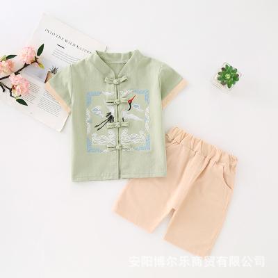 China Chinese style boys wear cotton and linen children's silk costume Chinese traditional clothing for children for sale