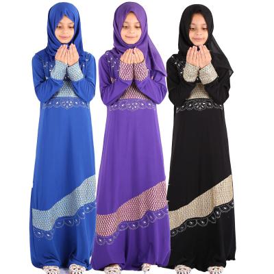 China 2021 New Middle East Girls Dress Muslim Hot Diamond Quilted Dress 050 for sale