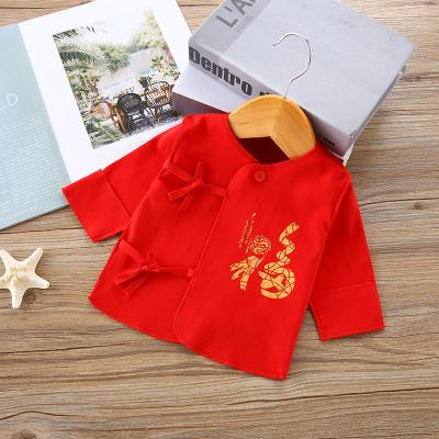 China Breathable Newborn Clothes Spring And Autumn 0 Walking Baby Half Back Pure Cotton Baby Monk Clothes Newborn And Winter Tops Tang Cloth for sale