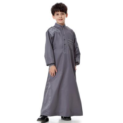 China Middle East Muslim Arab Youth Mixed Series Embroidered Round Neck Boys' Long Dresses 052 for sale