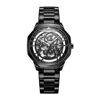 China High Quality Water Resistant OEM Skeleton 8N24 Automatic Men Watch Stainless Steel 5 ATM Leather Waterproof Luxury Mechanical Watch for sale