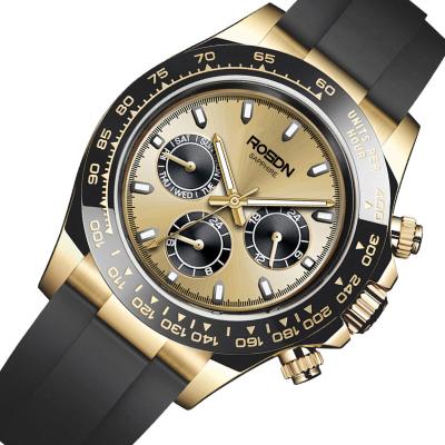 China ROSDN 5 Chronograph Atm Water Proof Quartz Watch Japan Movt Stainless Steel Custom Back Support OEM for sale