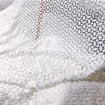 China High Definition Sustainable Swiss Lace Latest Cord Lace Fabric Water Soluble African Wedding Milk Silk Guipure African Lace For Nigerian Party for sale