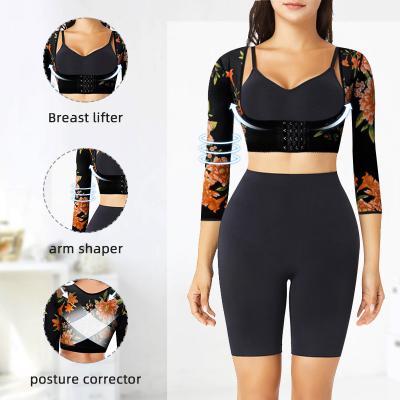 China Newest Postpartum Slimming Sleeves Antibacterial Arm Top Colombian Faja Women Post Surgery Shapewear for sale