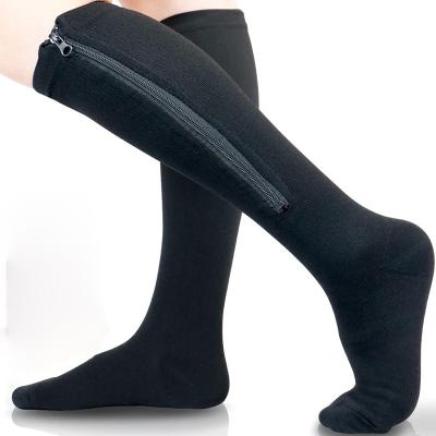 China Breathable Athletic Nurse Medical Compression Nursing Knee High 20-30 mmHg Running Long Compression Sports Socks for sale