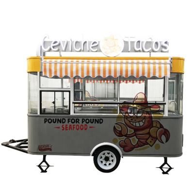 China USA Standard Commercial Street Food Catering Mobile Food Truck Trailer For Hot Dog for sale