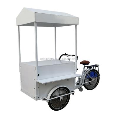 China Commercial catering electric food cart tricycle rickshaw food bike kiosk coffee van for sale