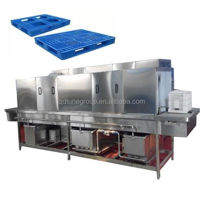 China Critical Cleaning/Residue Free Plastic Basket Hot Water Machine /chicken turnover cages cleaning washing machine for sale