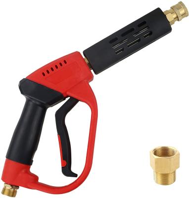 China High Quality Car Wash Wash Station Tool Seal Gun 5000 PSI Power M22 Spray Gun Red Short Mount for sale