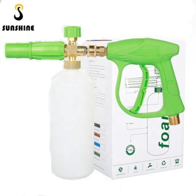 China High Pressure Heavy Duty Pressure Washer Water Jet Cleaning Gun with Green Color Snow Foam Lance, Jet Cannon for sale