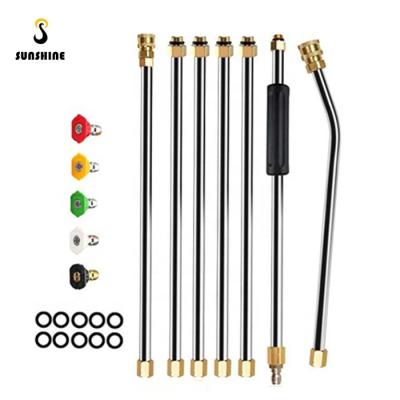 China Pressure Washer Pressure Washer Gun 4000 PSI Jet with 8pcs Wand and 5pcs Extension Spray Nozzle and O-Rings for sale