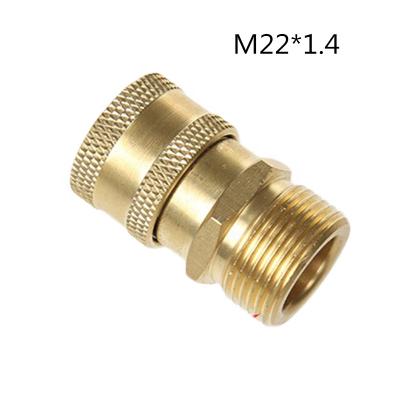 China Quick Pressure Cleaning High Pressure Joint Plug Adapter M22 Connector To 1/4 Male Coupling for sale