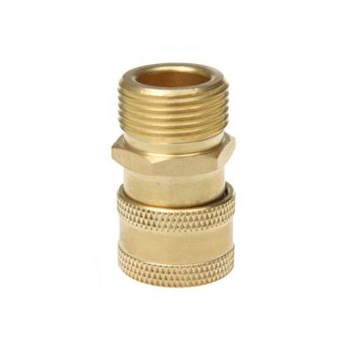 China Brass Pressure Seal Connection High Pressure Adapter M22*1.5mm 1/4 Quick Cleaning Connector for sale