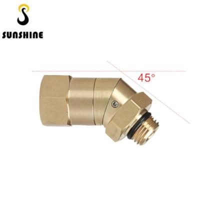 China M14 1.5 Adjustable Connection Joint Gun To Pressure Joint Fittingsscrew Nipple Swivel Pressure Joint Pipe Thread Brass Adapter for sale