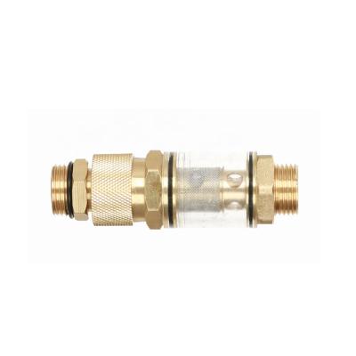 China Brass water filter with inlet nipple for all high pressure joints for sale