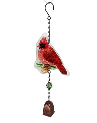 China Wholesale Bell Wind Chime Hot Selling Bird Decor Art Decor Model Printing Outdoor And Indoor Cardinal for sale