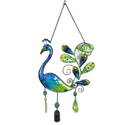 China Art Decor Quality Assurance Home Garden Decoration Hanging Peacock Ornaments Bell Supplies Outdoor Wind Chime for sale