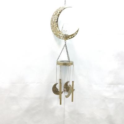 China Art Decor Wholesale High Quality Solar Wind Chimes Moon Garden Decoration Solar Wind Chime Wholesale for sale