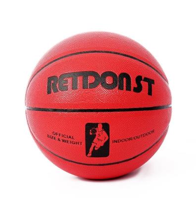 China Basketball Playing Reidonst Wholesale Custom Logo Soft PU Leather Basketball Ball Training Match Street Orange Basketball Indoor Outdoor Size 7 for sale