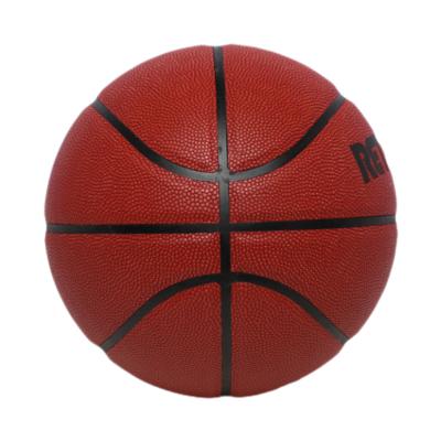 China Basketball Playing Reidonst Wholesale Custom Logo Soft PU Leather Basketball Ball Training Match Street Brown Basketball Indoor Outdoor Size 7 for sale