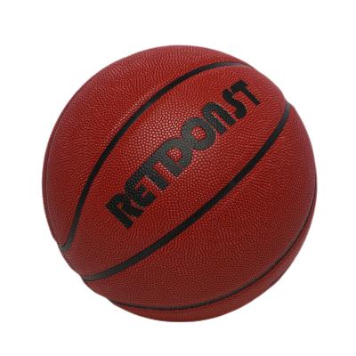 China Basketball Playing Reidonst Wholesale Custom Logo Soft PU Leather Basketball Ball Training Match Street Brown Basketball Indoor Outdoor Size 7 for sale