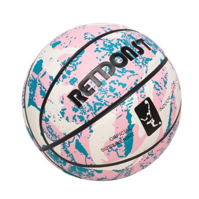 China Basketball Playing Reidonst Wholesale Customized Logo PU Leather Multi Color Basketball Training Match Street Basketball Indoor Outdoor Size 7 for sale