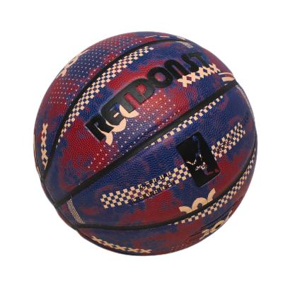 China Basketball Playing Reidonst Wholesale Customized Logo PU Leather Multi Color Game Basketball Indoor Outdoor Offical Size 7 5 6 for sale