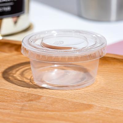 China Single Wall PP Sauce Cup 2 oz Clear Soy Sauce Cup With Lid for sale