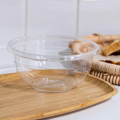 China Food Over 10 Years Food Container Wholesale Supplier Small PET Salad Bowl Push Bowls for sale