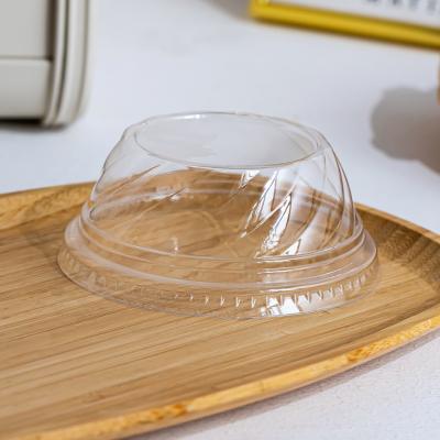 China Single Wall Clear Disposable Ice Cream Lid Plastic PET Cup Lid for sale