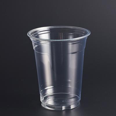 China Single Wall CUP 12 oz /90MM PET DRINK PACKING PET STURDY COLD PET Beverage Cup for sale