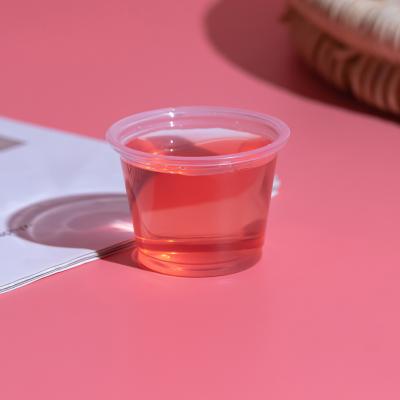 China 3 Oz Single Wall 62 Mm Diameter Opening PET Small Plastic Cup for sale