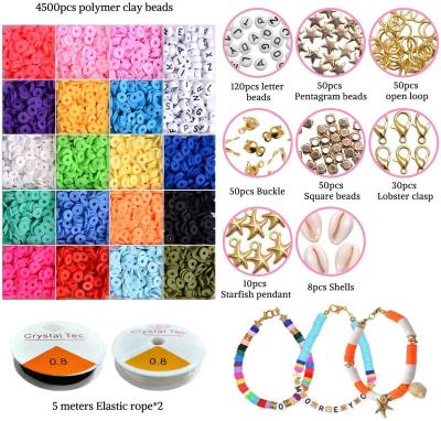 China Trendy Jewelry Findings Bracelet Making Kit Charm Clay Beads Kit Jewelry Making Bracelet Making Kit Beads Letters Alphabet Bead for sale