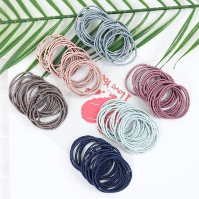 China High Elastic Hair Ring Net Red Rope Seamless Hair Accessories Elastic Band Tie Band Soft Wholesale Adult Basic Hair Accessories for sale