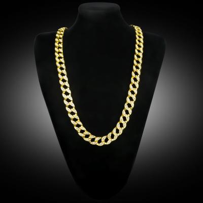 China FASHIONABLE hot cuban hiphop necklaces for men full of diamond hiphop necklaces for sale