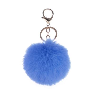 China Soft Plush Pom Pom Keychain Puff Keychain Key Chain Plush Toy Fur Ball Pendant Wholesale Soft Key Chain for sale