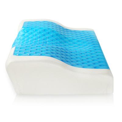 China Cooling Blue Anti-Apnea Summer Couch Cushion Gel Memory Foam Pillow for sale