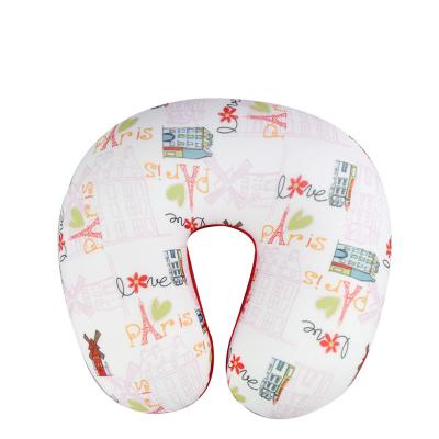 China Anti-Apnea Adult Airline Polyester Fiber Memory Foam Universal Fashion U Shape Neck Moving Pillow for sale