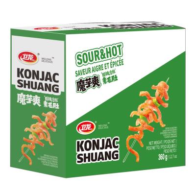 China 360g natural flavor shuang shuang casual spicy and sour konjac snacks for sale