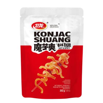 China Weilong Wholesale Natural Spicy Konjac Snack Food Delicious Snacks for sale