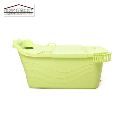 China Large Sustainable Plastic Soaking Tub For Adults Long Shape Bathtub With Food Massage Tubs for sale