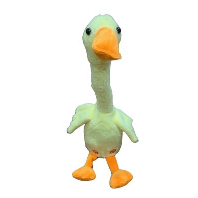 China 2021 Hot Selling 120 Songs Amazon Electric Plush Talking Dance Duck Toys Yellow With 120 Songs for sale