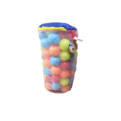 China Cheap Toy Inflatable 7cm Colorful Non-Toxic 100pcs In Zipper Meshbag Plastic Soft Ocean Balls Pit For Kids for sale