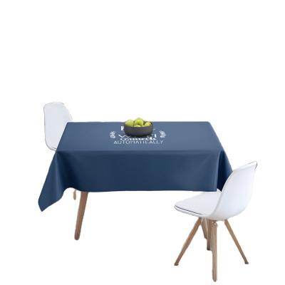 China High Quality Pure Color Customized Polyester Rectangle Tablecloth Waterproof Table Cloth Waterproof for sale