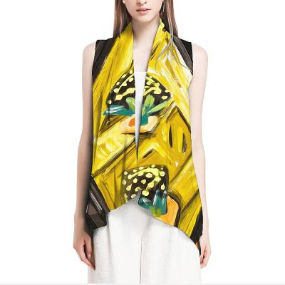 China Soft Soft Feeling Customized Ladies Square Scarf China Fashion Scarves Custom Printed Silk Satin Scarf for sale