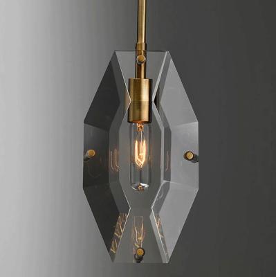 China Nordic Creative Hanging Brass/Crystal Globe Light Pendant Bubble Lighting Minimalist Crystal Chandelier for sale